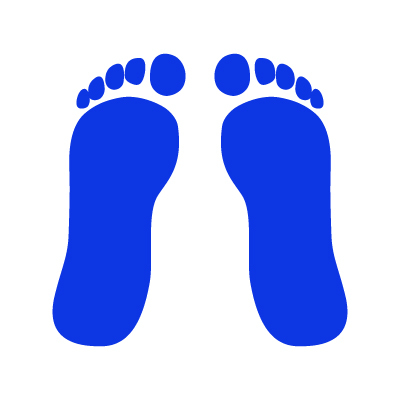 foot imprint flat feet arches